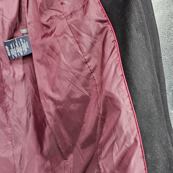 Tommy Hilfiger Navy Women's Single-breasted Wool-blend Coat Size Large - Picture 8 of 10